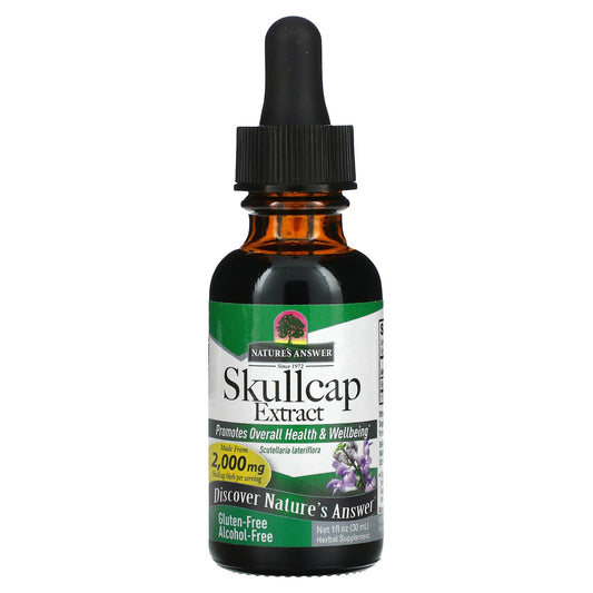 Nature's Answer-Skullcap Extract-Alcohol-Free-2,000 mg-1 fl oz (30 ml)