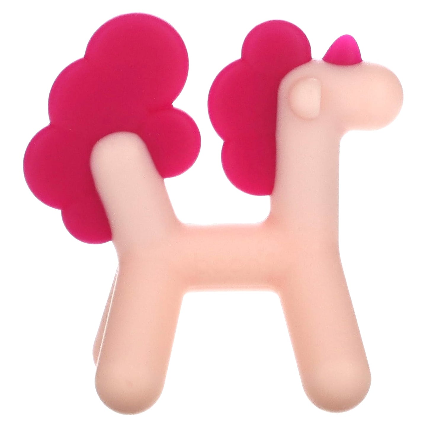 Boon, Prance, Unicorn, Silicone Teether, 0-12 months, Pink, 1 Count