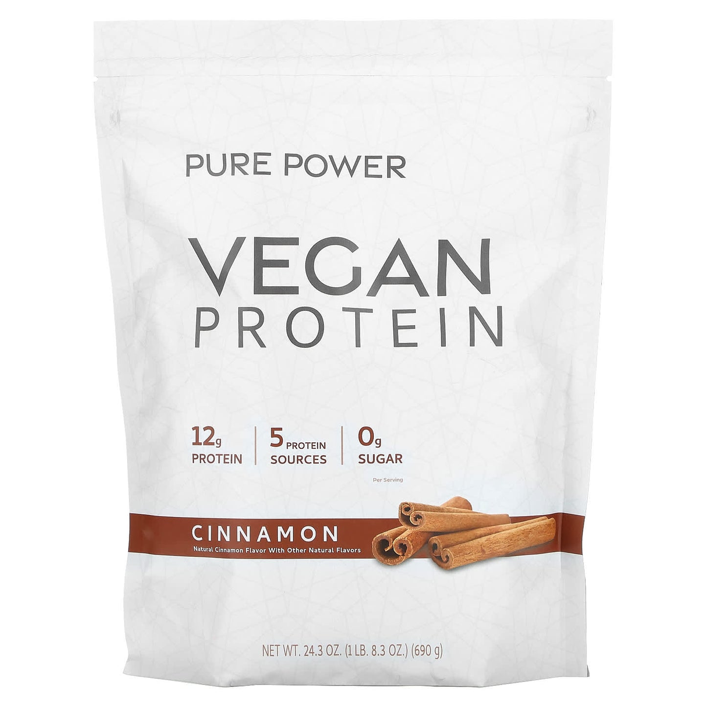 Dr. Mercola-Pure Power-Vegan Protein-Cinnamon-1 lb 8.3 oz (690 g)