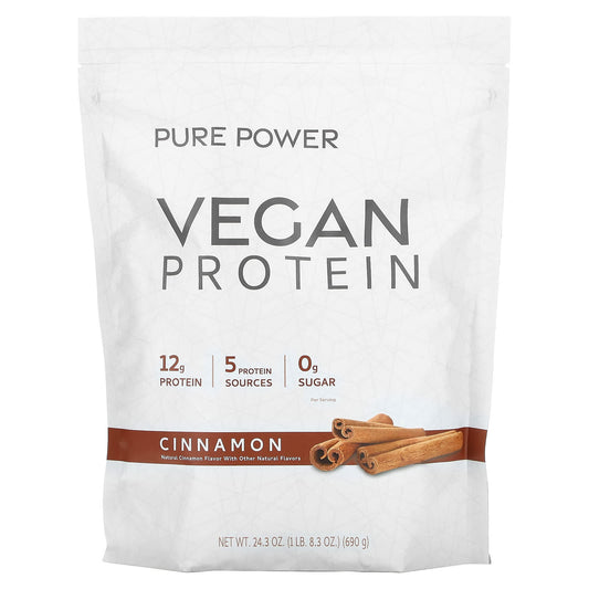 Dr. Mercola-Pure Power-Vegan Protein-Cinnamon-1 lb 8.3 oz (690 g)