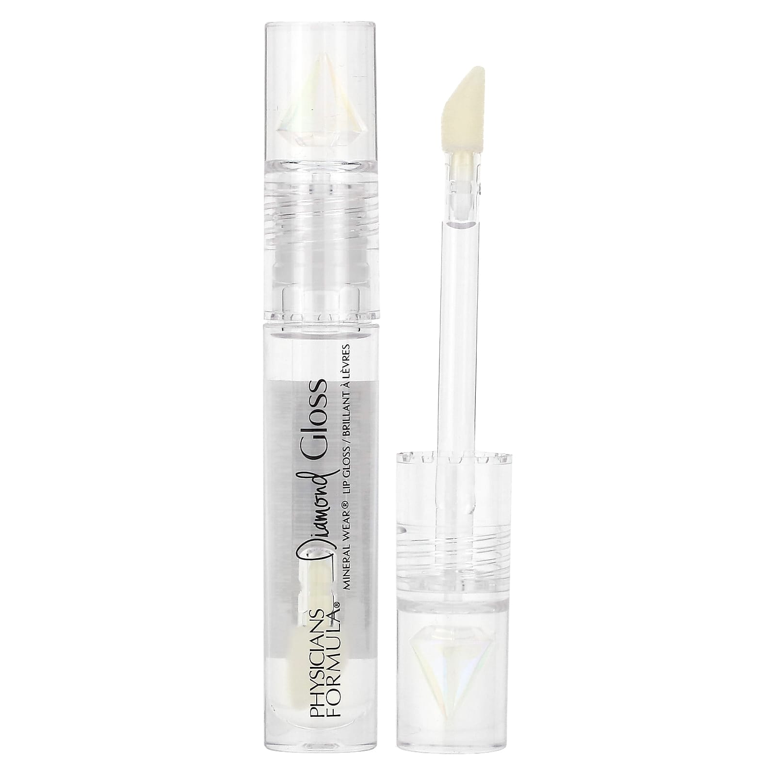 Physicians Formula-Diamond Gloss-Mineral Wear Lip Gloss-1712802 Crystal Clear-0.15 oz (4.6 ml)