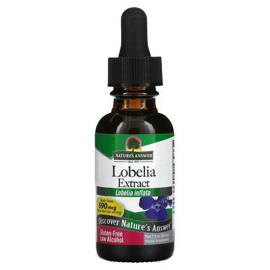 Nature's Answer-Lobelia Extract-Low Alcohol-690 mg-1 fl oz (30 ml)