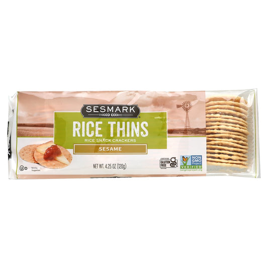 Sesmark-Rice Thins-Rice Snack Crackers-Sesame-4.25 oz (120 g)