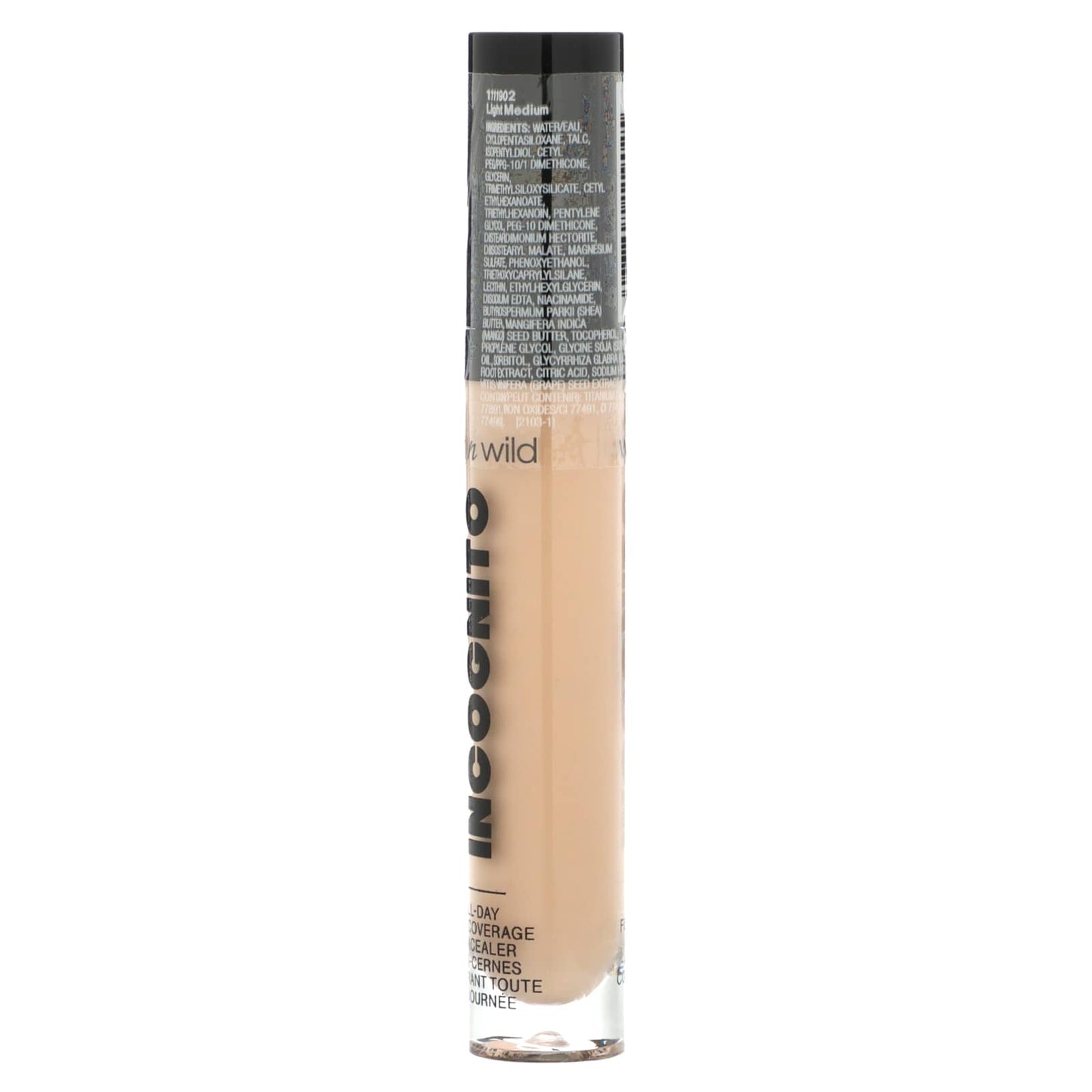 wet n wild, MegaLast, Incognito, All-Day Full-Coverage Concealer, 1111902 Light Medium, 0.18 fl oz (5.5 ml)