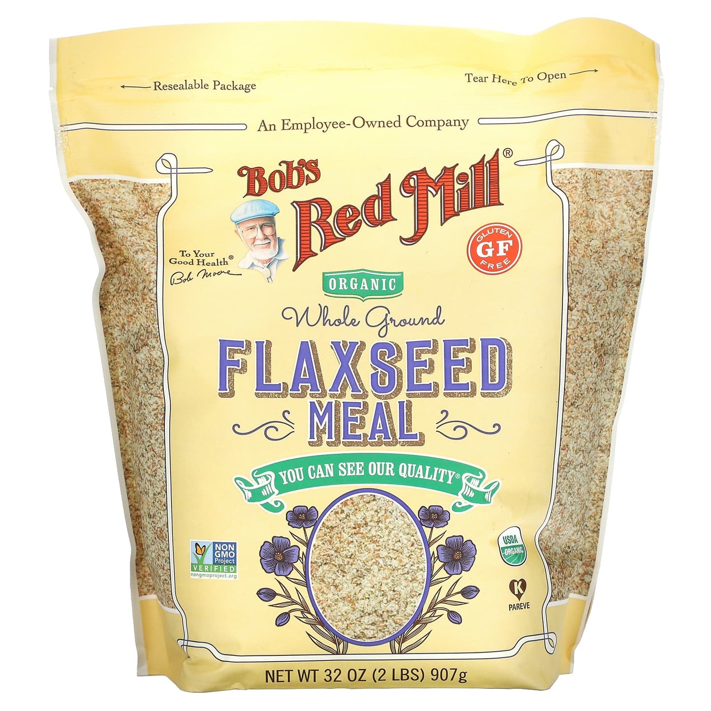 Bob's Red Mill-Organic Flaxseed Meal-Whole Ground-32 oz (907 g)