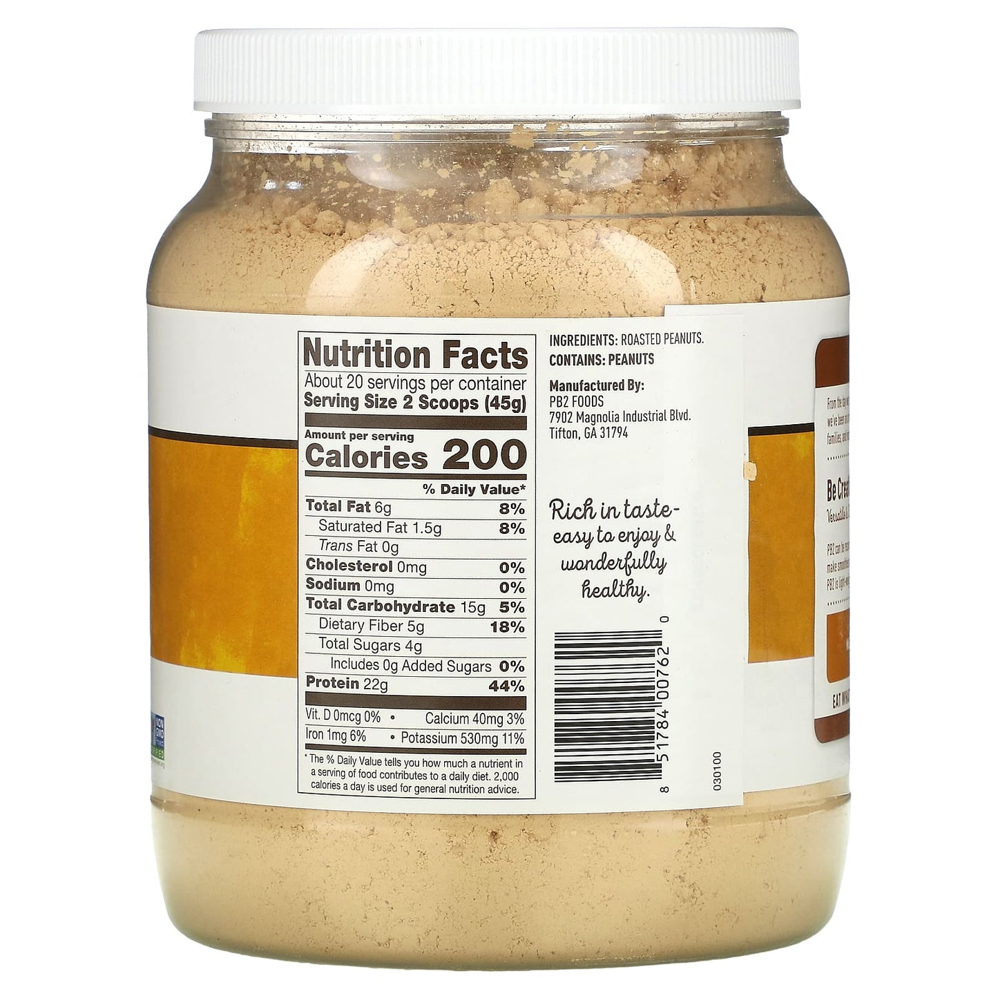 PB2 Foods, Pure Peanut Protein Plant Powder, 2 lbs ( 907 g)