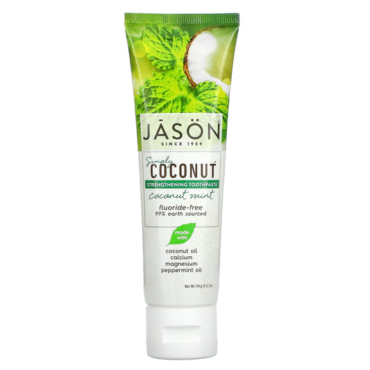 Jason Natural-Simply Coconut-Strengthening Toothpaste-Coconut Mint-4.2 oz (119 g)