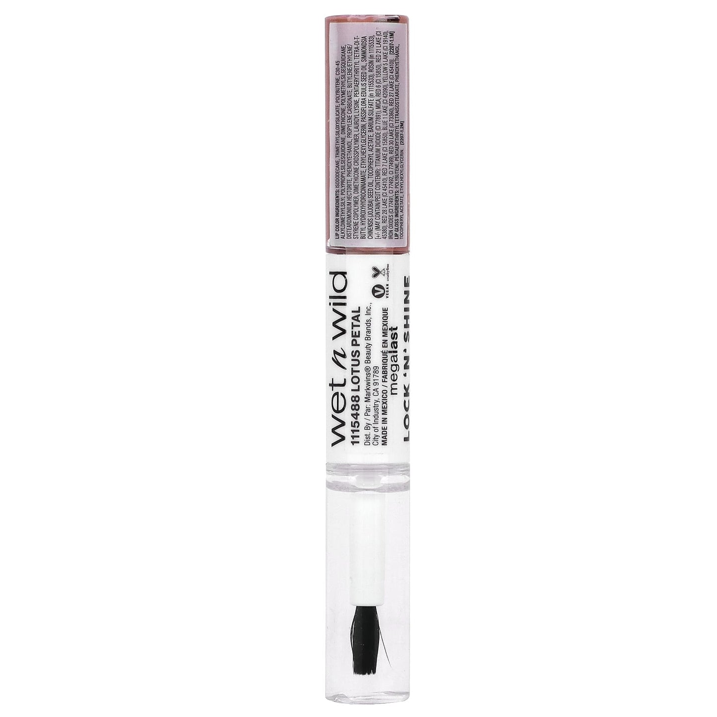 wet n wild, Megalast, Lock 'N' Shine, Lip Color + Gloss, Lotus Petal, 0.13 fl oz (4 ml)