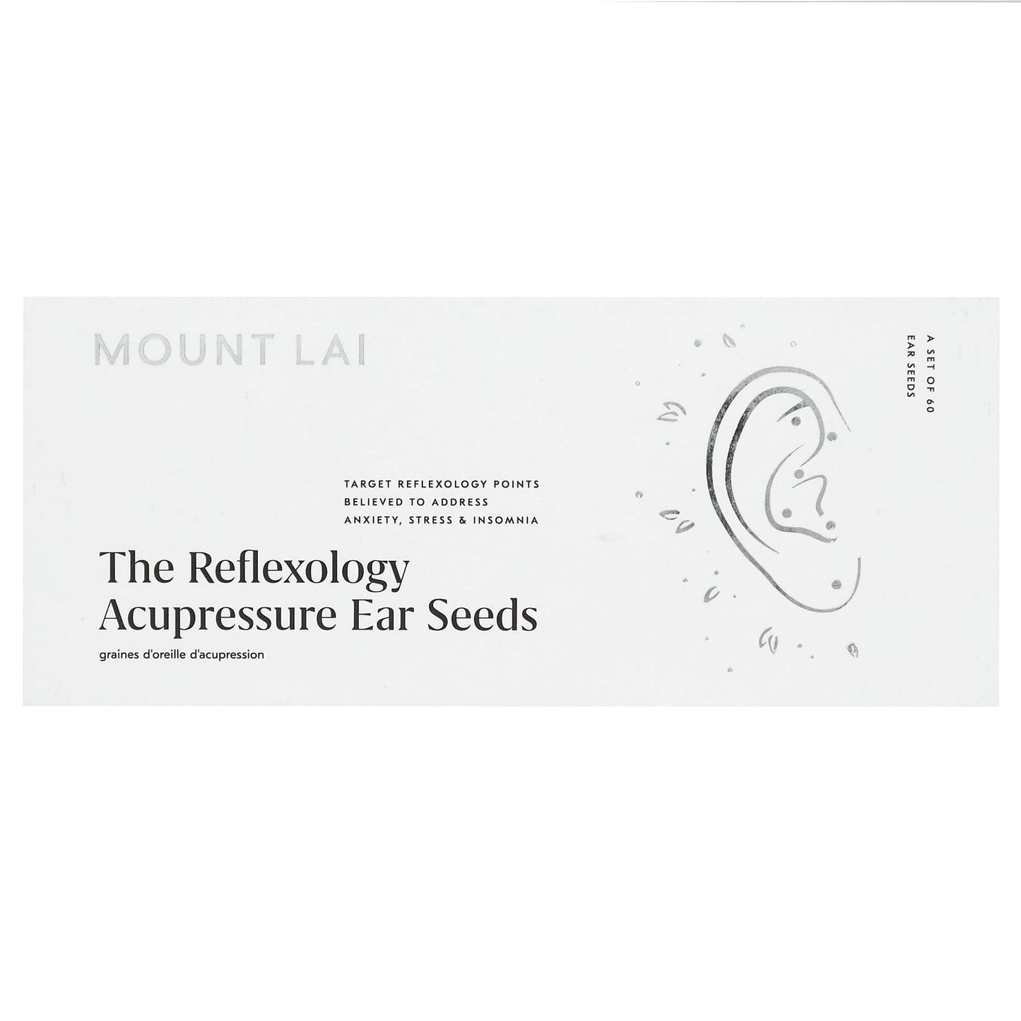 Mount Lai, The Reflexology Acupressure Ear Seeds, 60 Acupressure Ear Seeds