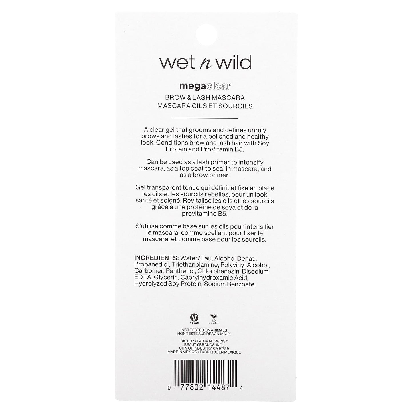 wet n wild, Mega Clear, Brow & Lash Mascara, 0.30 fl oz (9 ml)