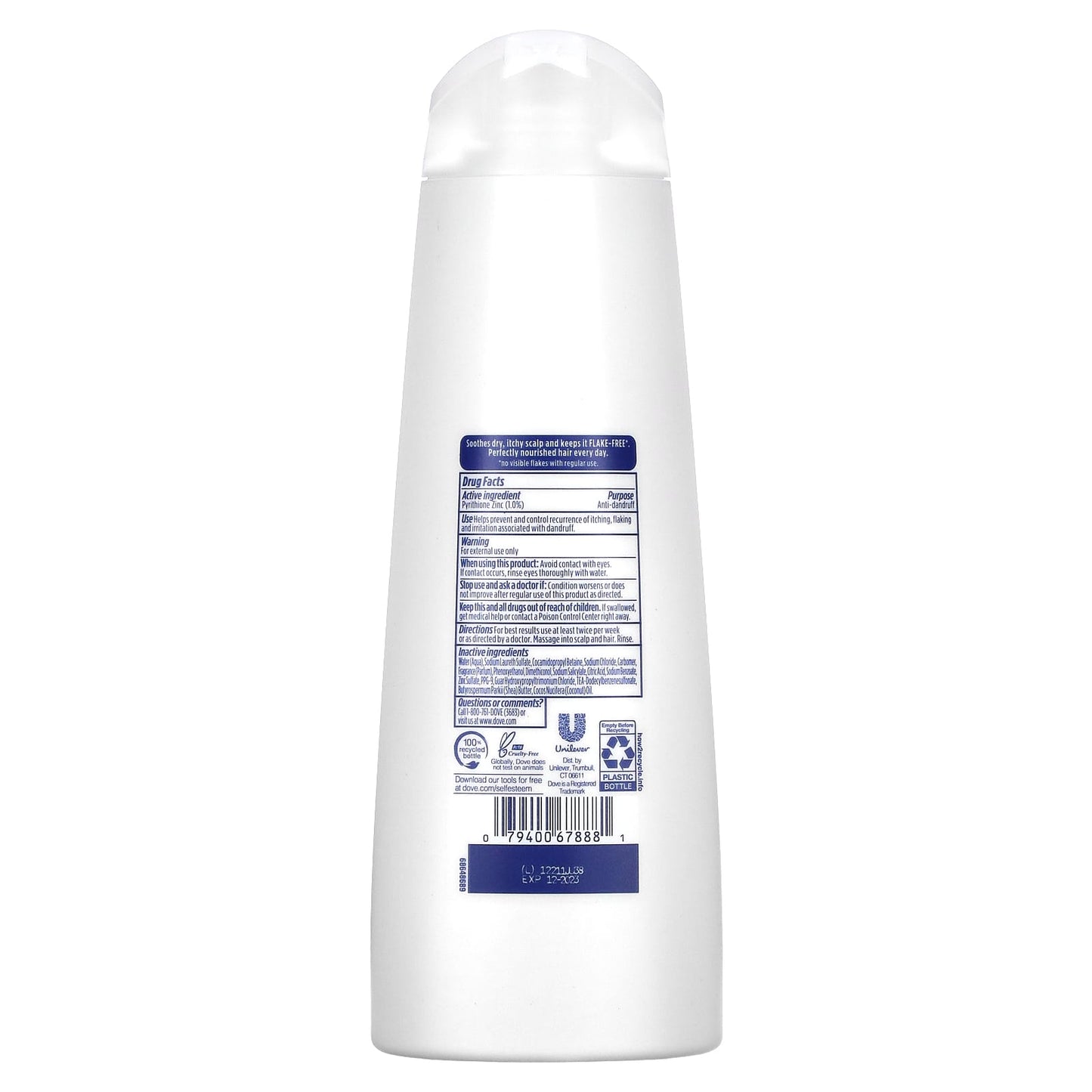 Dove, Dermacare Scalp, Anti-Dandruff Shampoo, Dryness & Itch Relief, 12 fl oz (355 ml)