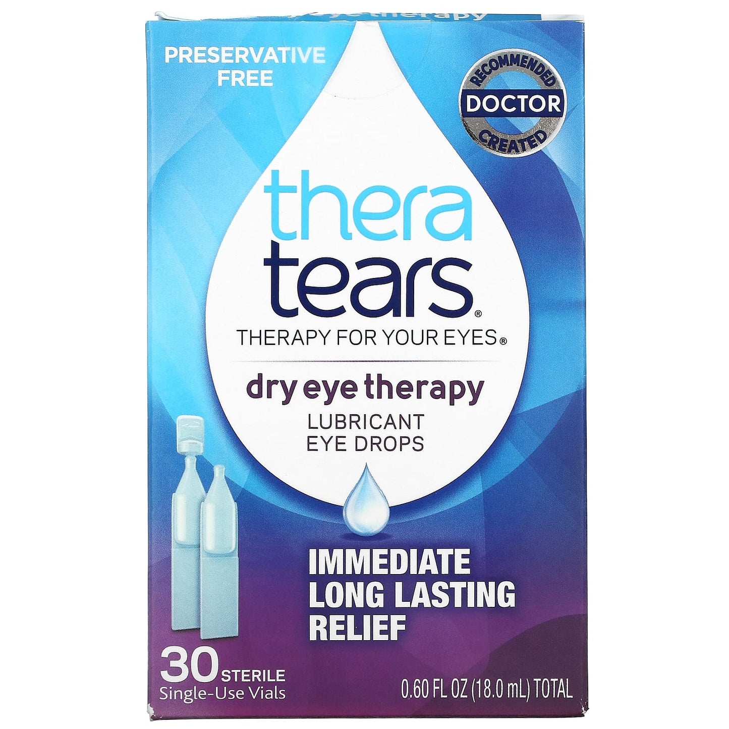 TheraTears-Dry Eye Therapy-Lubricant Eye Drops-30 Sterile Single-Use Vials