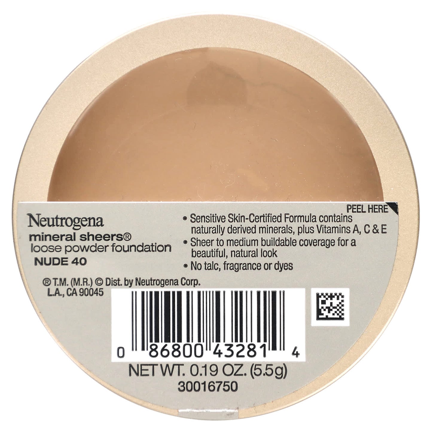 Neutrogena, Mineral Sheers, Loose Powder Foundation, Nude 40, 0.19 oz (5.5 g)