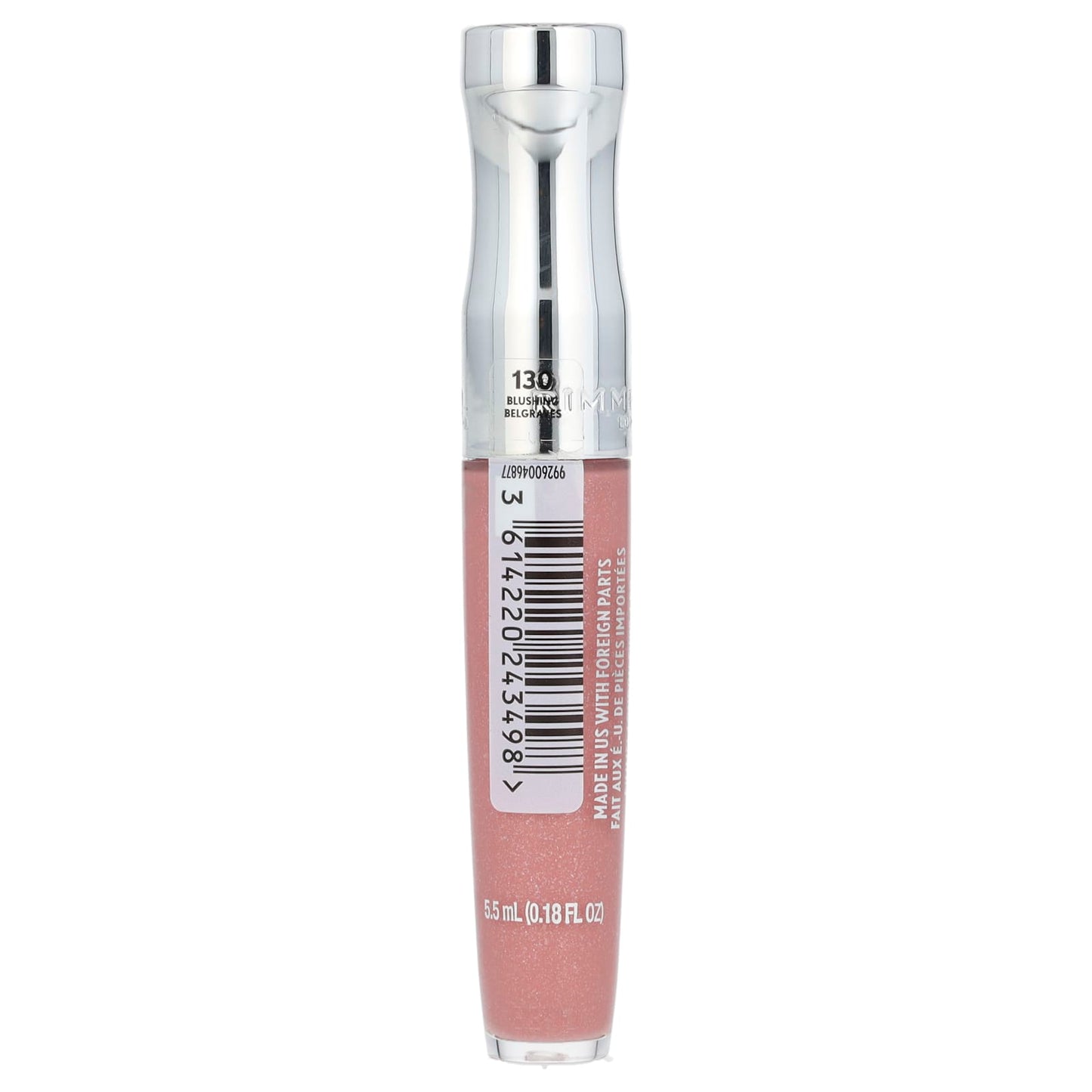 Rimmel London, Stay Glossy Lip Gloss, 130 Blushing, 0.18 fl oz (5.5 ml)