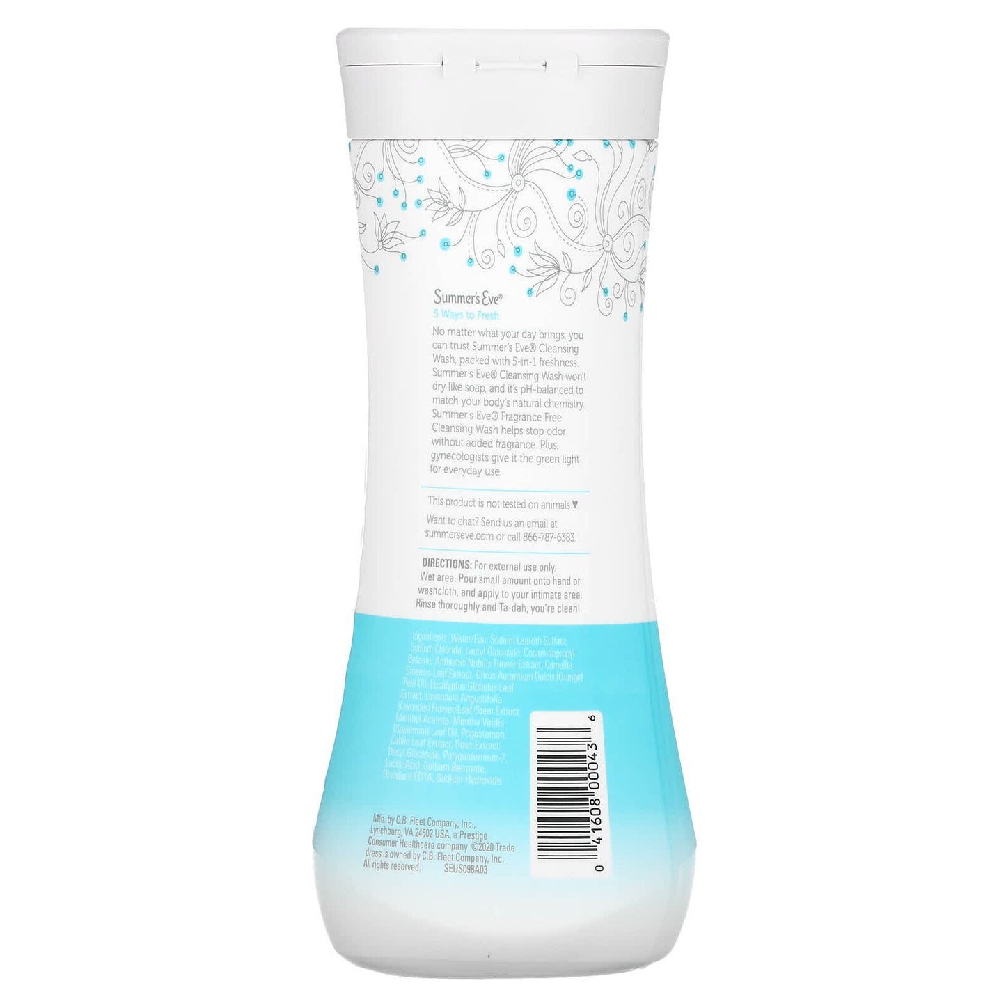 Summer's Eve, 5 in 1 Cleansing Wash, Fragrance Free, 15 fl oz (444 ml)