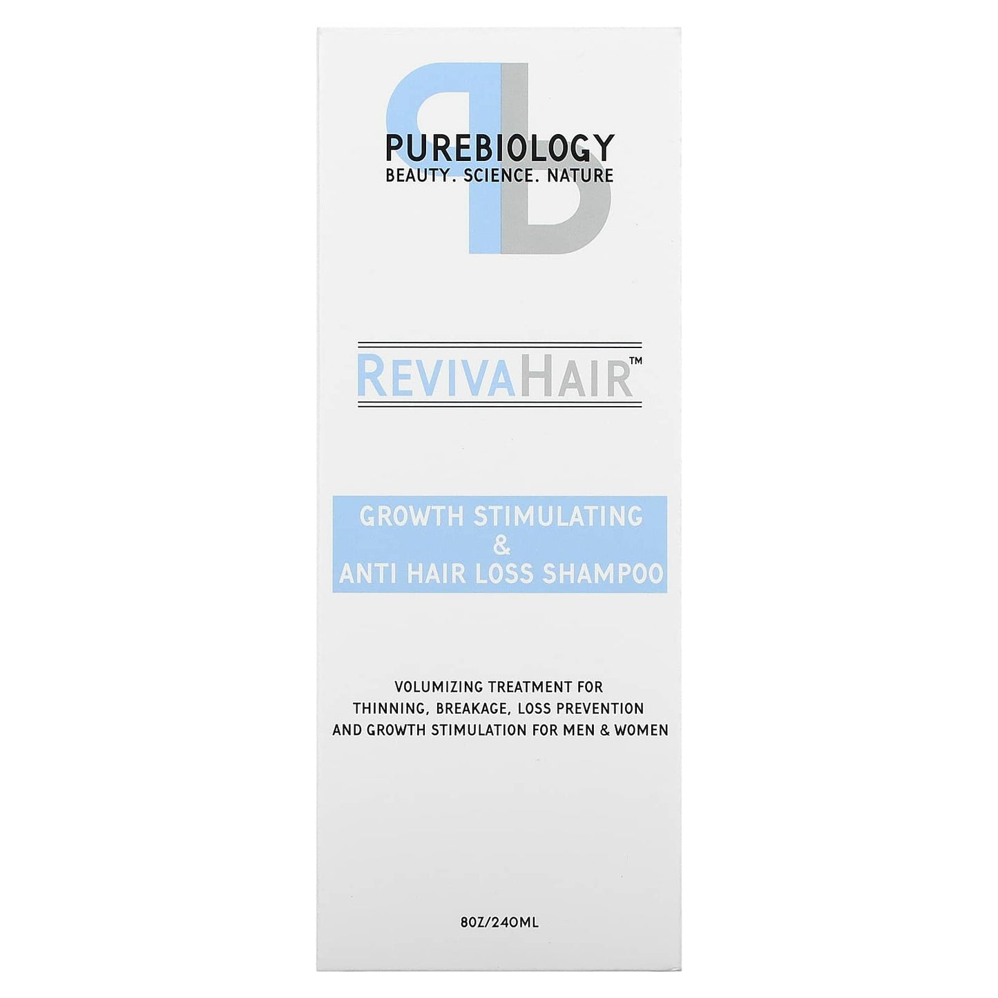 Pure Biology, RevivaHair, Growth Stimulating & Anti-Hair Loss Shampoo, 8 oz (240 ml)