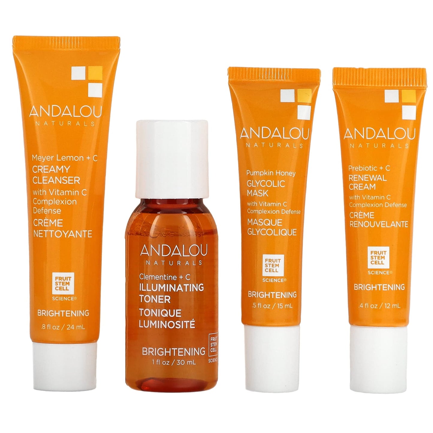 Andalou Naturals-The Brightening Routine Set-4 Piece Set