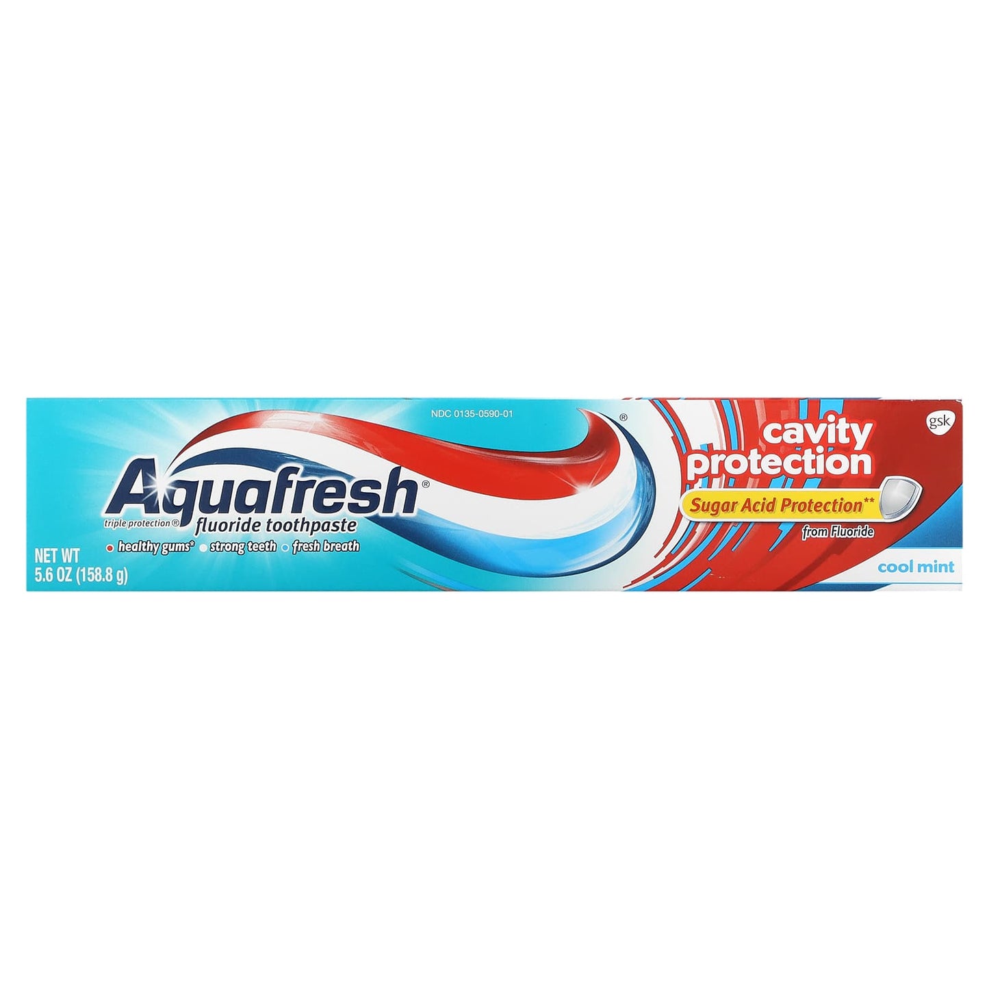 Aquafresh, Triple Protection Fluoride Toothpaste, Cavity Protection, Cool Mint, 5.6 oz (158.8 g)