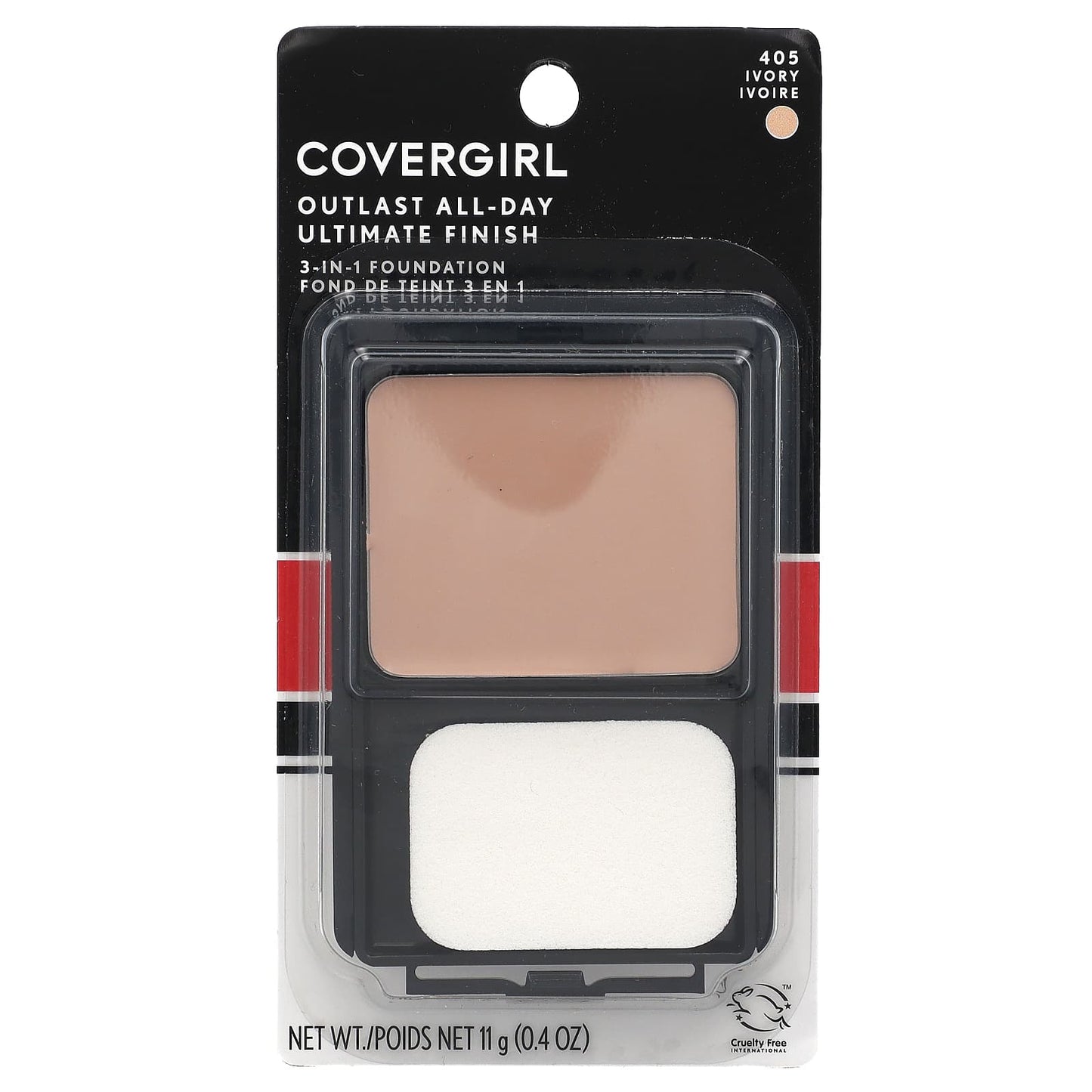 Covergirl, Outlast All-Day, Ultimate Finish 3-in-1 Foundation, 405 Ivory, 0.4 oz (11 g)