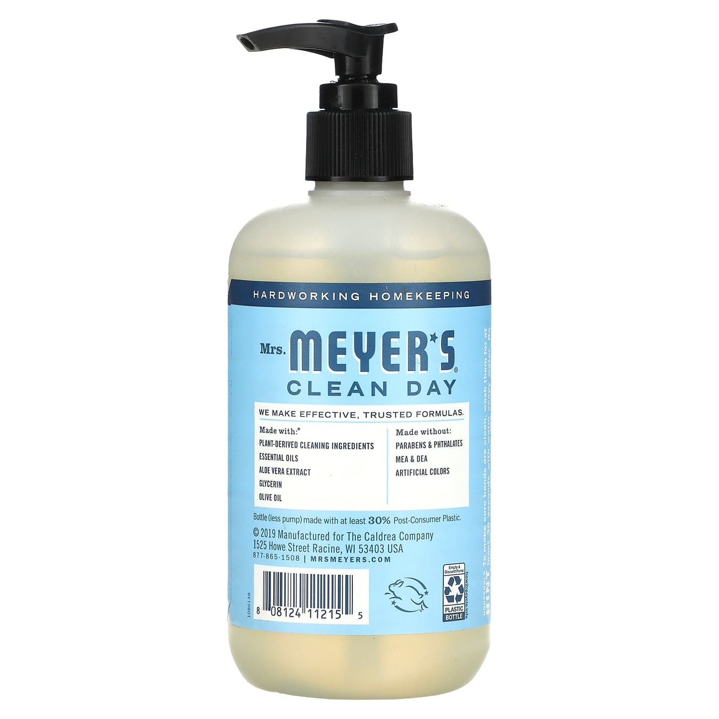 Mrs. Meyers Clean Day, Hand Soap, Rain Water, 12.5 fl oz (370 ml)