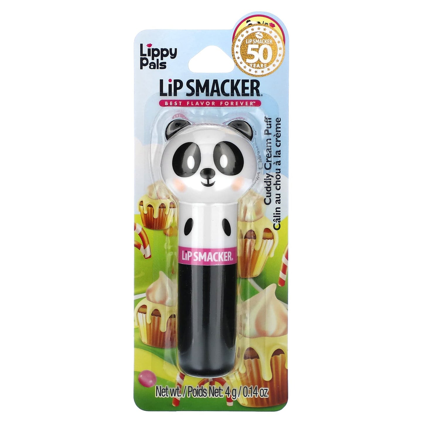 Lip Smacker, Lippy Pals Lip Balm, Panda, Cuddly Cream Puff, 0.14 oz (4 g)