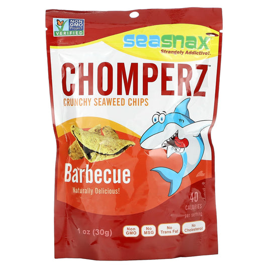 SeaSnax-Chomperz-Crunchy Seaweed Chips-Barbecue-1 oz (30 g)