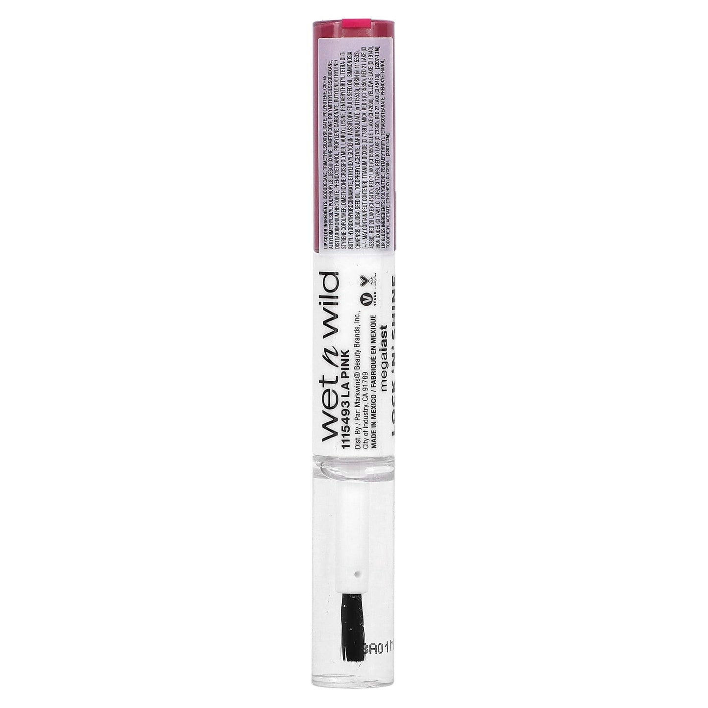 wet n wild, Megalast, Lock 'N' Shine, Lip Color + Gloss, LA Pink, 0.13 fl oz (4 ml) Each