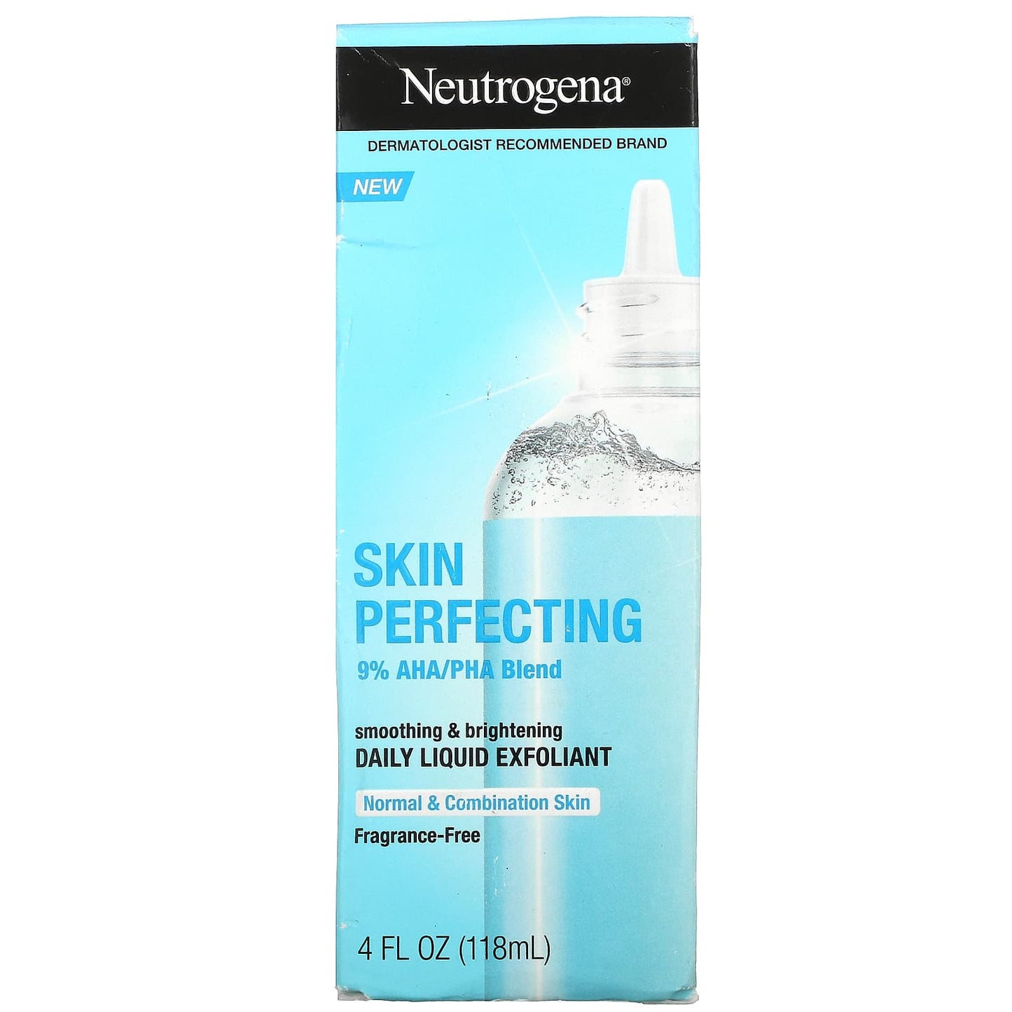 Neutrogena, Skin Perfecting, Daily Liquid Exfoliant, Normal & Combination Skin, Fragrance-Free,  4 fl oz (118 ml)