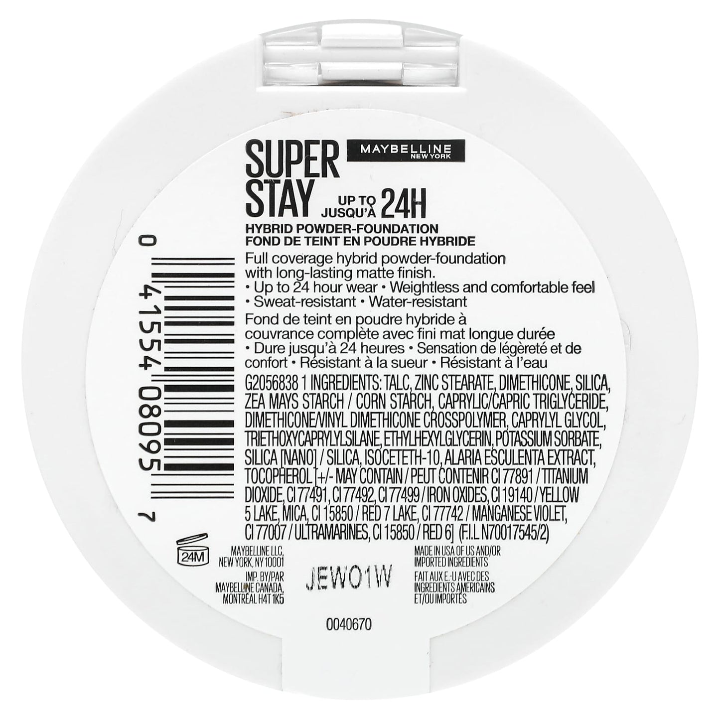 Maybelline, Super Stay, Hybrid Powder-Foundation, 118, 0.21 oz (6 g)