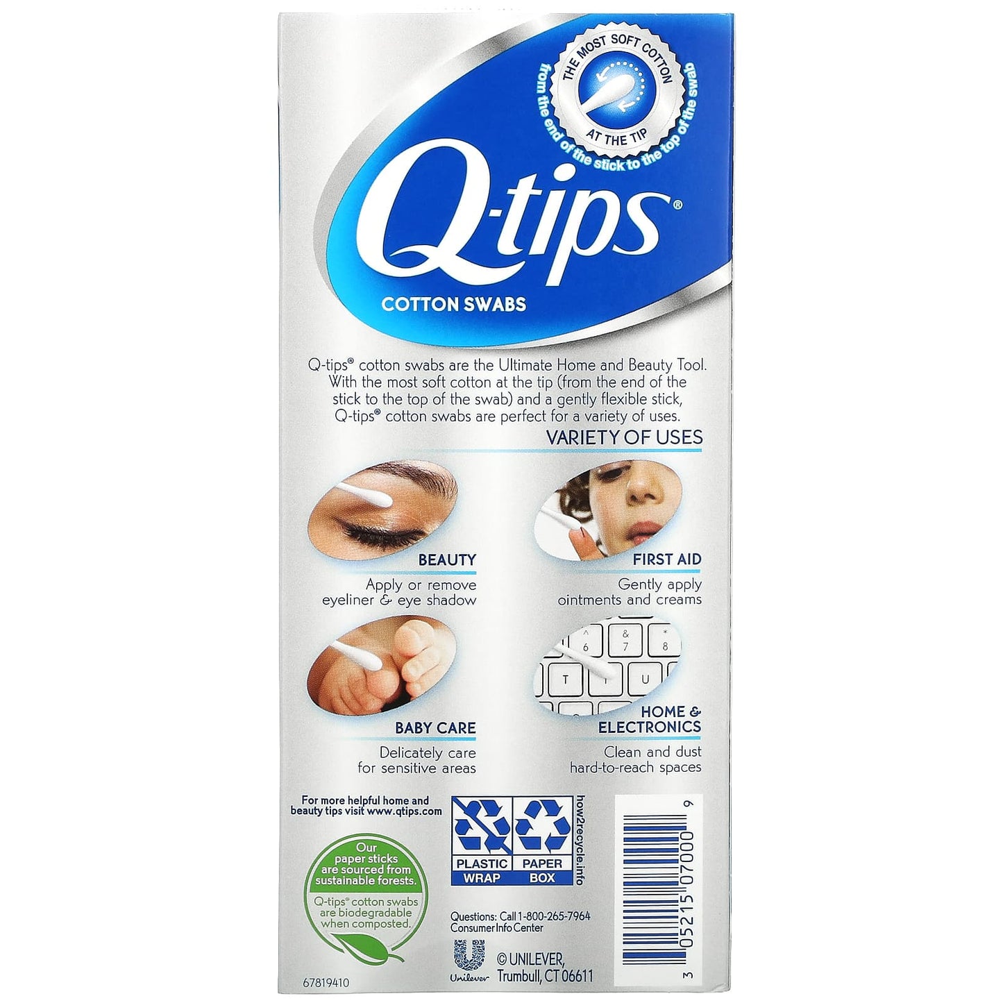 Q-tips, Cotton Swabs, 170 Swabs