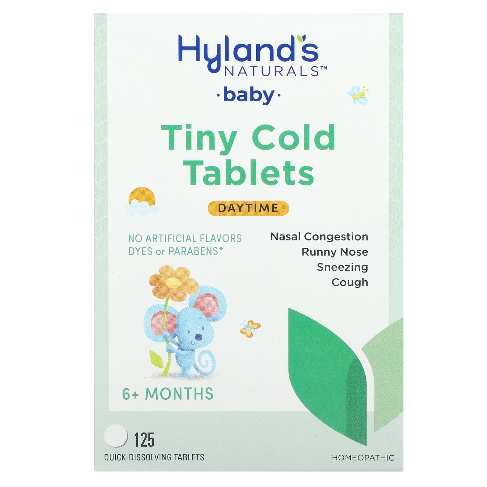 Hyland's Naturals-Baby-Tiny Cold Tablets-Daytime-6+ Months-125 Quick-Dissolving Tablets