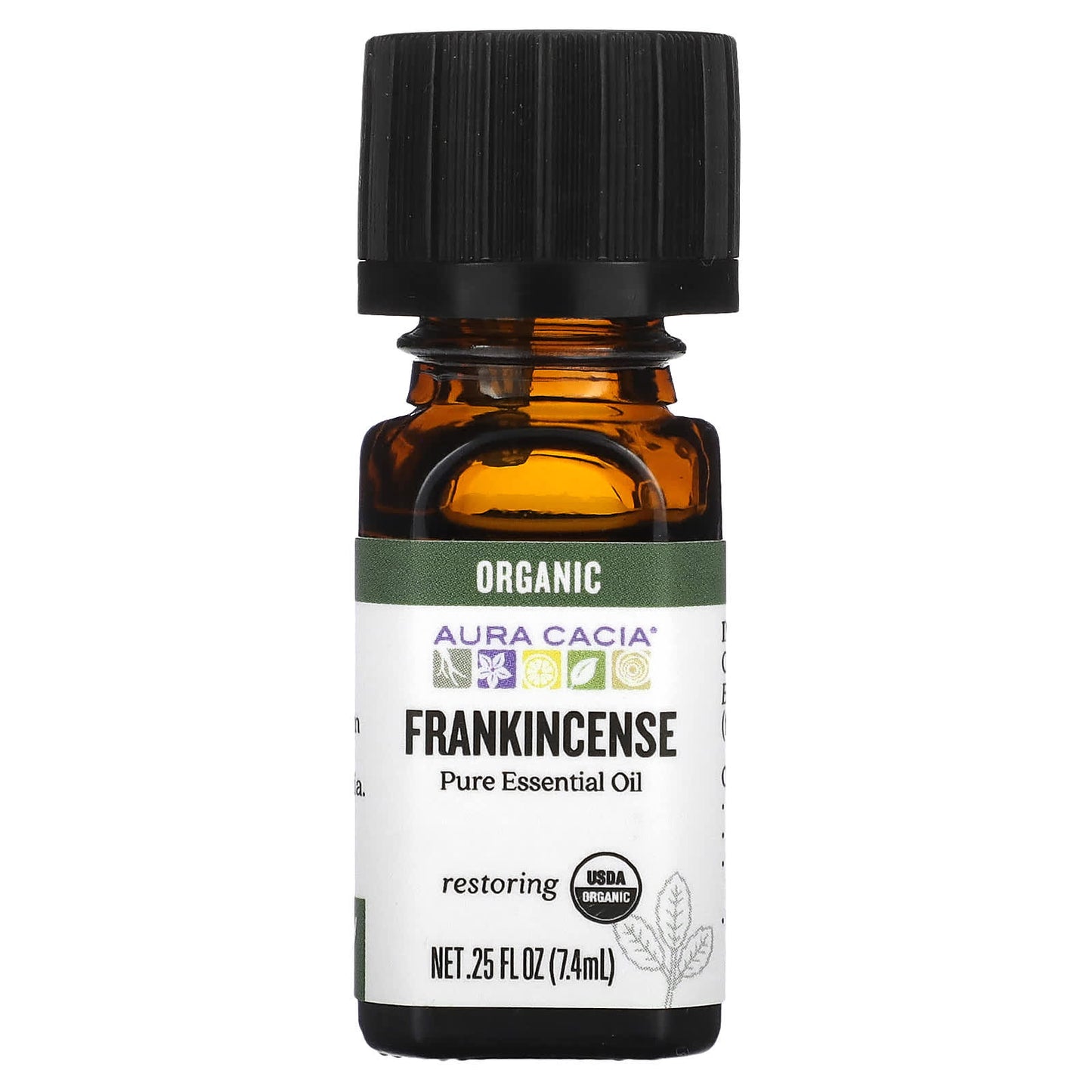 Aura Cacia-Pure Essential Oil-Organic Frankincense-0.25 fl oz (7.4 ml)