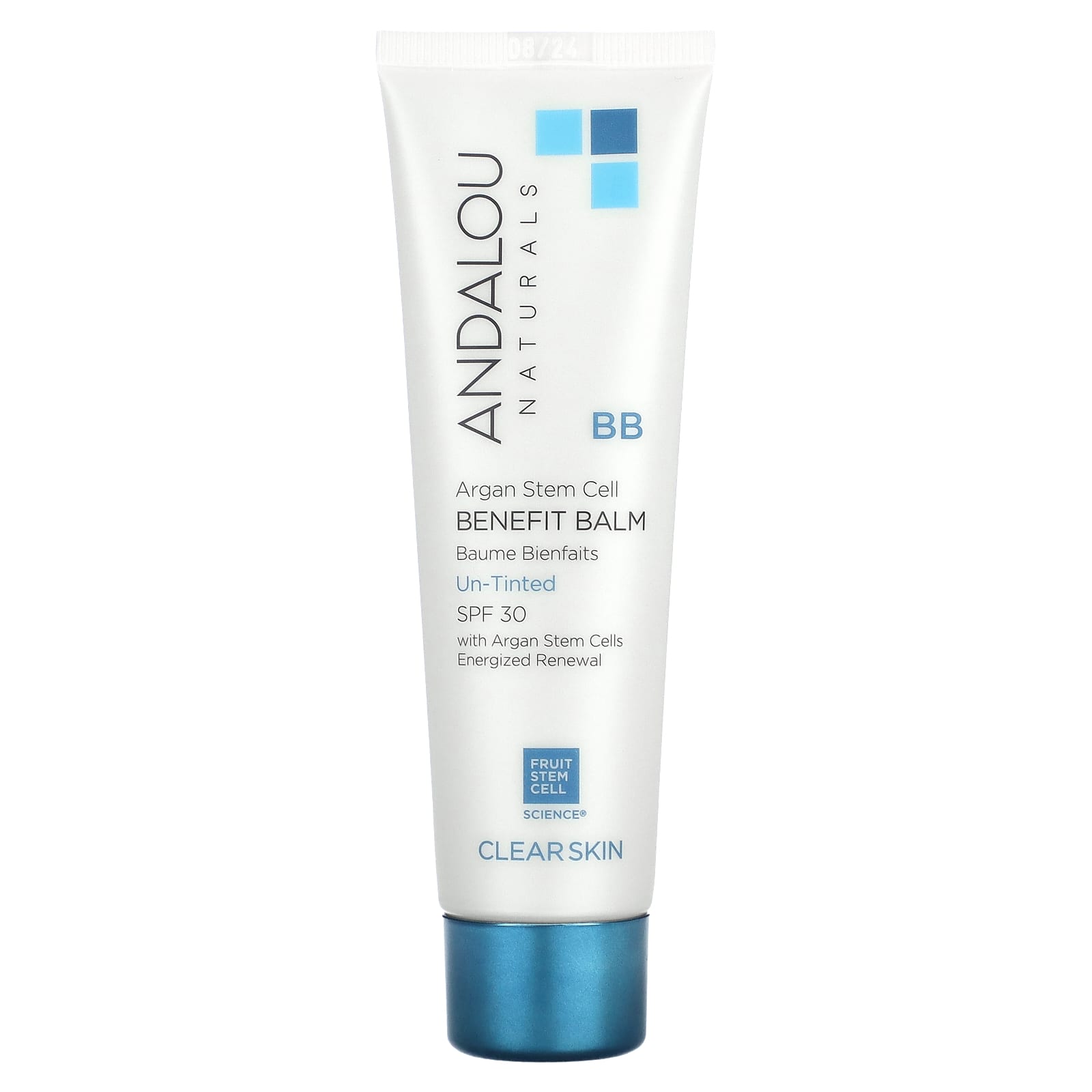 Andalou Naturals-BB Argan Stem Cell Benefit Balm-Clear Skin-SPF 30-Un-Tinted-2 fl oz (58 ml)