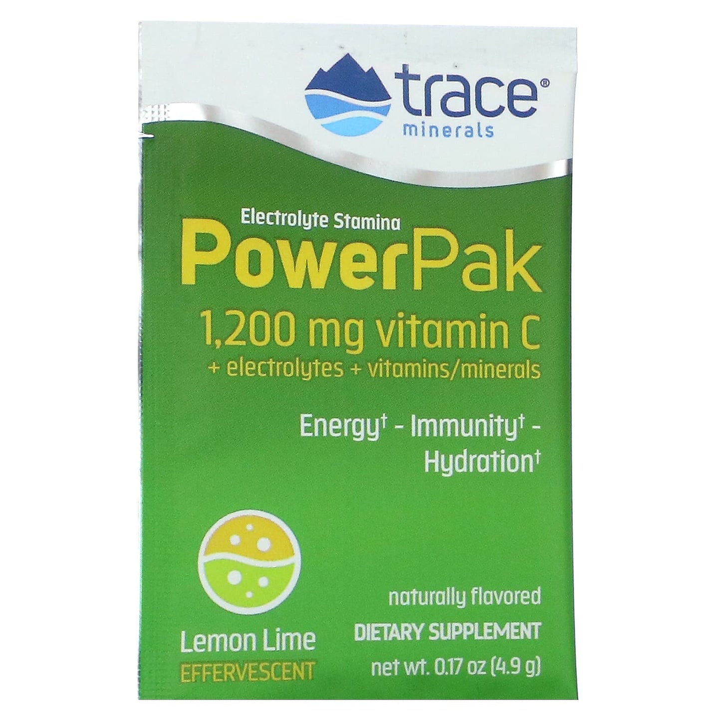 Trace Minerals ®, Electrolyte Stamina PowerPak, Lemon Lime, 30 Packets, 0.17 oz (4.9 g) Each