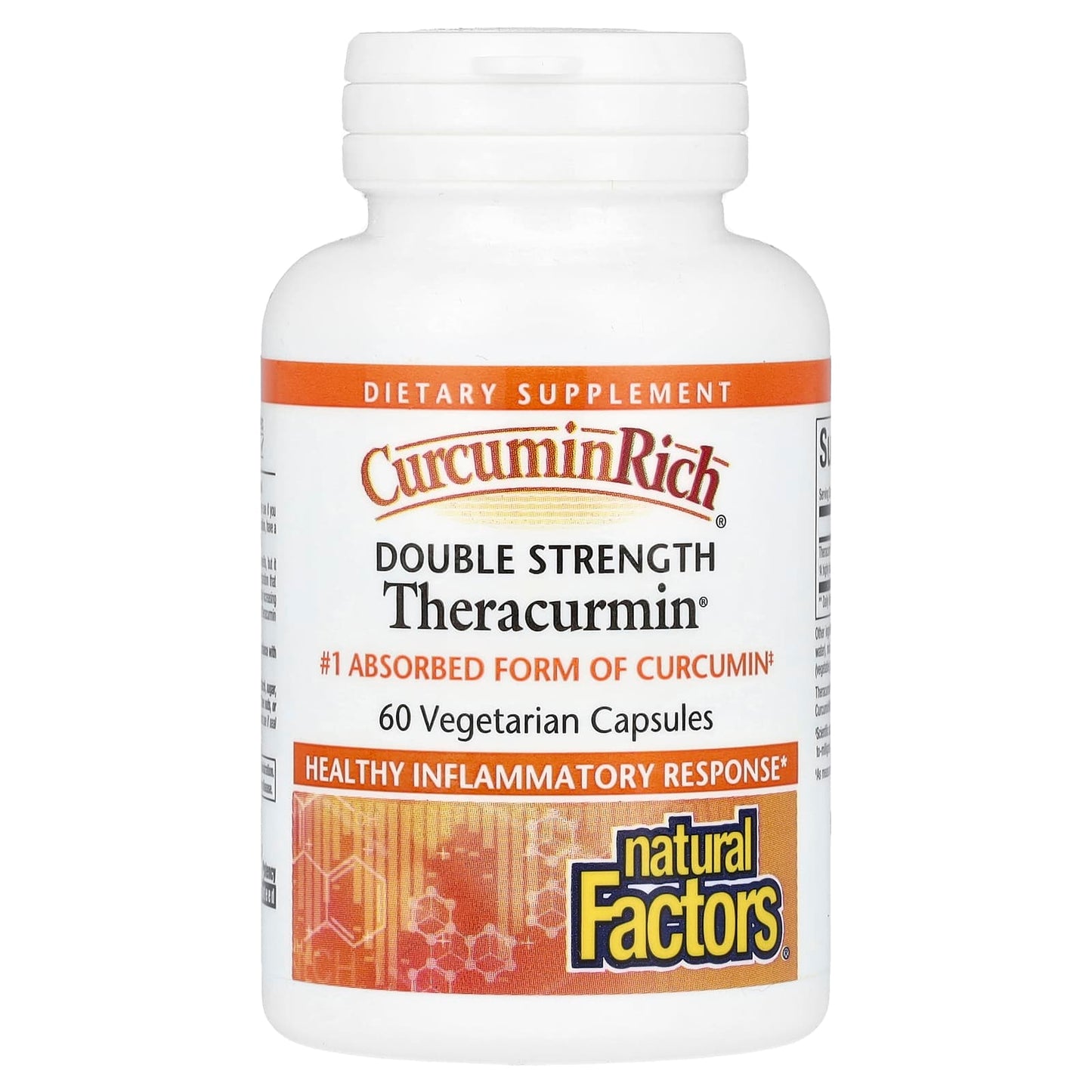 Natural Factors, CurcuminRich, Double Strength, Theracurmin, 60 Vegetarian Capsules