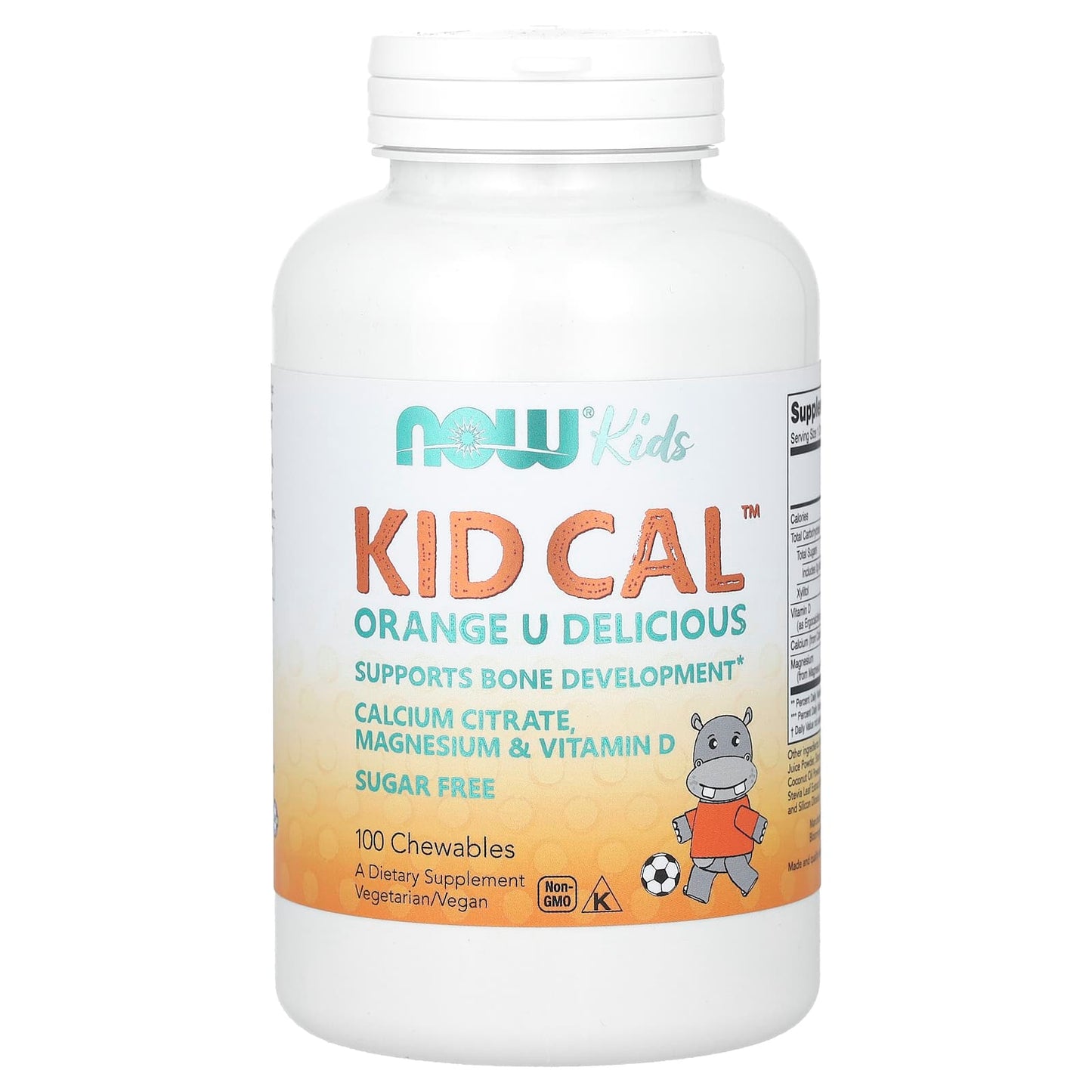 NOW Foods-Kid Cal-Orange-100 Chewables