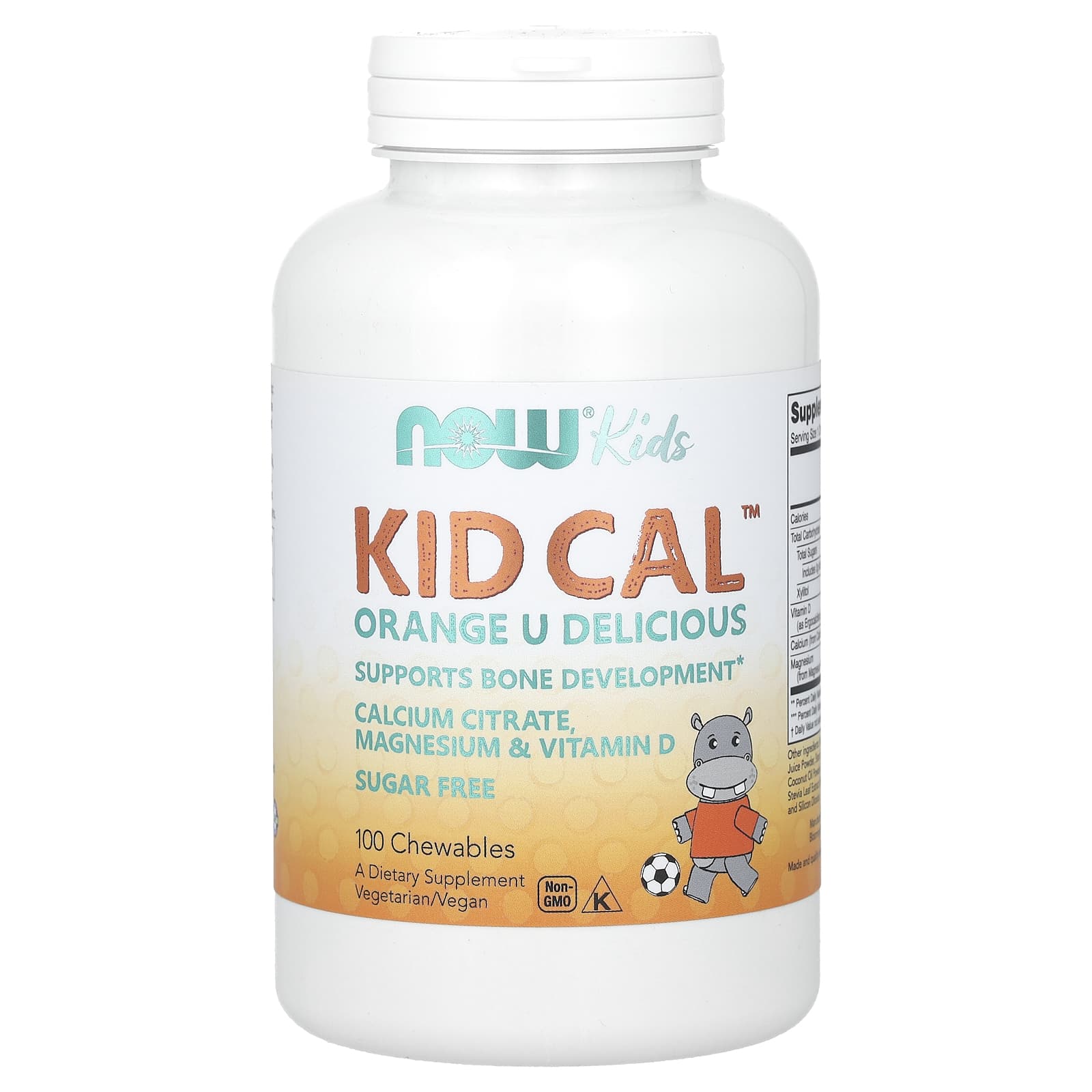 NOW Foods-Kid Cal-Orange-100 Chewables