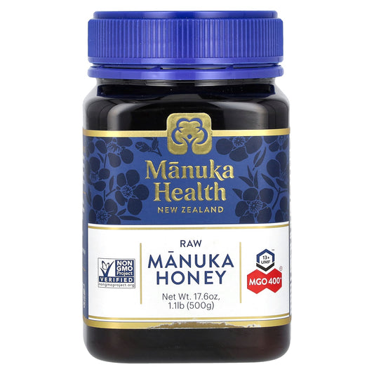 Manuka Health-Raw Manuka Honey-13+ UMF-MGO 400+-1.1 lb (500 g)