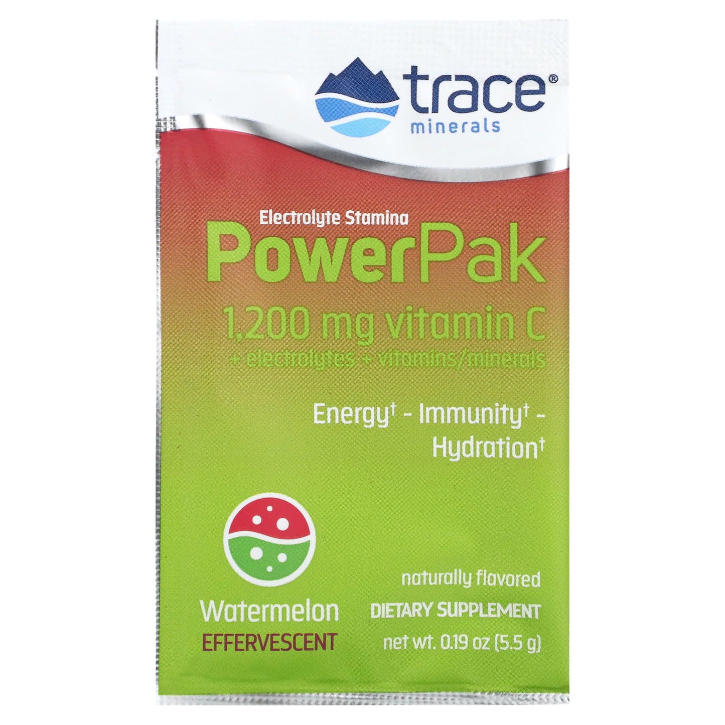 Trace Minerals ®, Electrolyte Stamina PowerPak, Watermelon, 30 Packets, 0.19 oz (5.5 g) Each