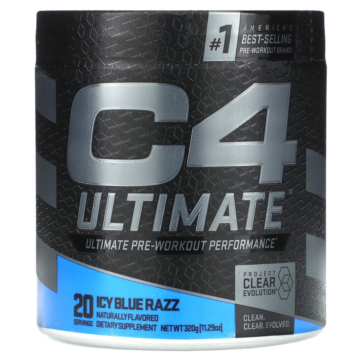 Cellucor-C4 Ultimate-Pre-Workout Performance-Icy Blue Razz-11.29 oz (320 g)