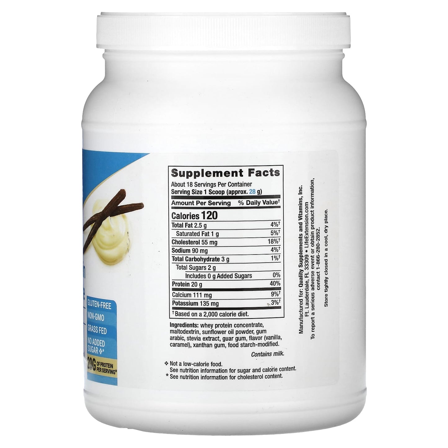 Life Extension, Wellness Code, Whey Protein Concentrate, Vanilla , 1.10 lb (500 g)