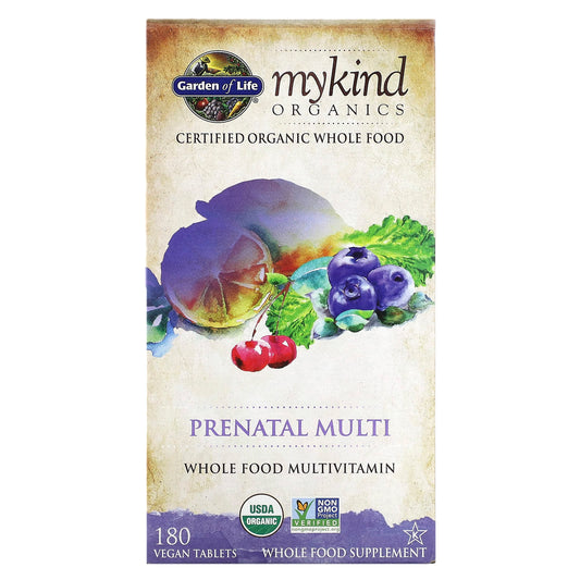 Garden of Life-MyKind Organics-Prenatal Multi-180 Vegan Tablets