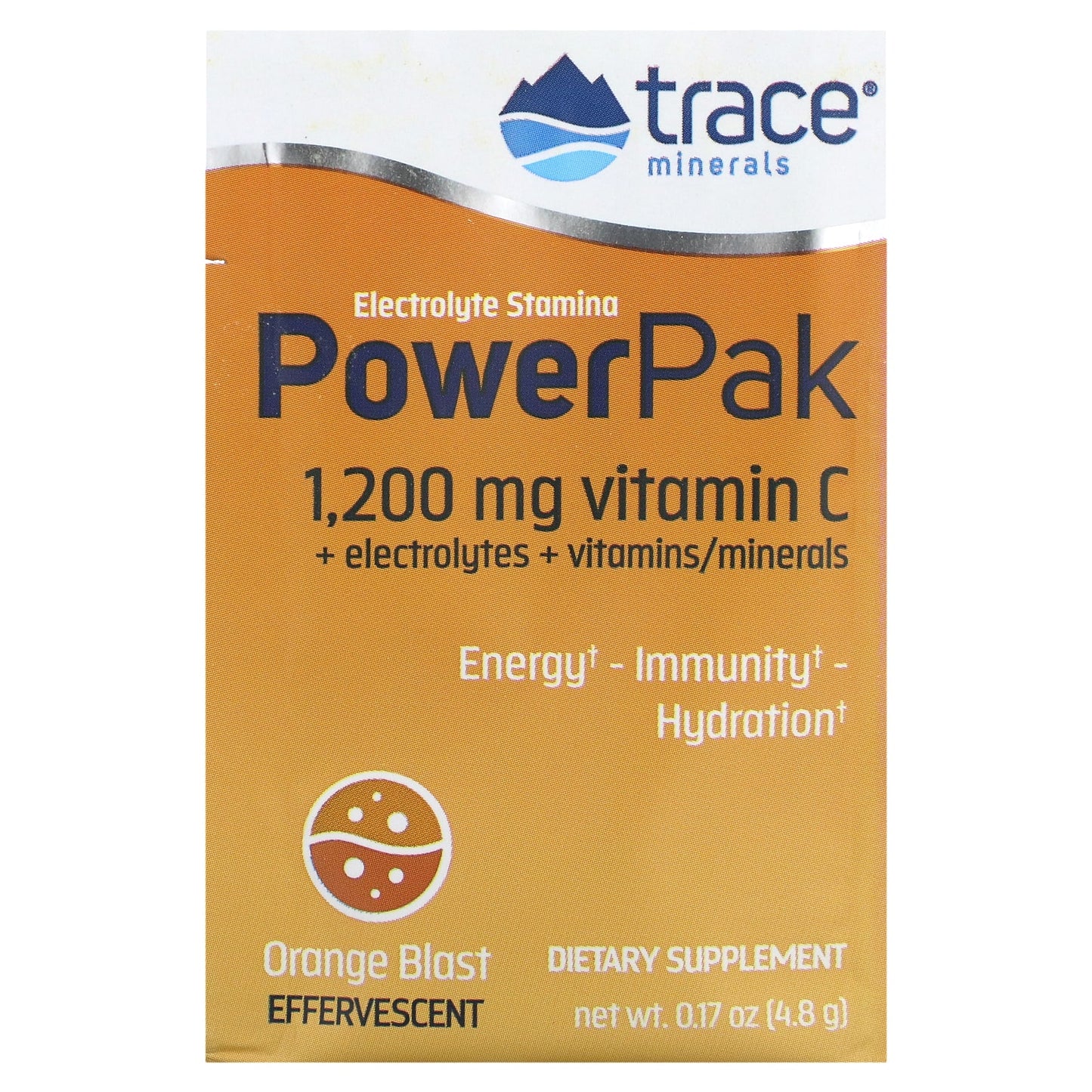 Trace Minerals ®, Electrolyte Stamina PowerPak, Orange Blast, 30 Packets, 0.17 oz (4.8 g) Each