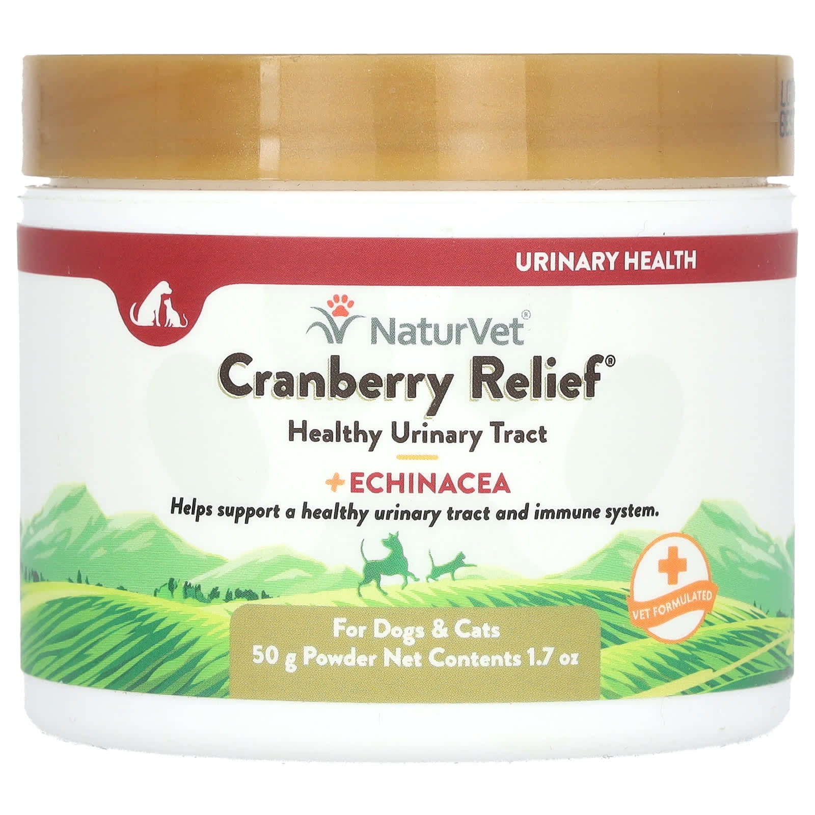 NaturVet-Cranberry Relief-Plus Echinacea-For Dogs & Cats-1.7 oz (50 g)