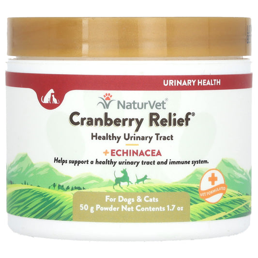 NaturVet-Cranberry Relief-Plus Echinacea-For Dogs & Cats-1.7 oz (50 g)