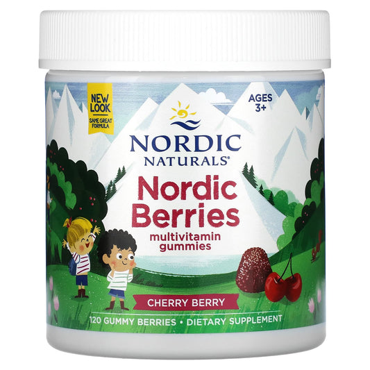 Nordic Naturals-Nordic Berries Multivitamin Gummies-Ages 3+-Cherry Berry-120 Gummy Berries