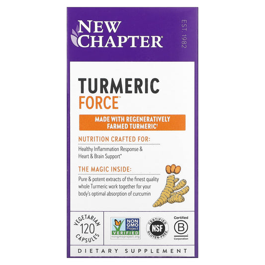 New Chapter-Turmeric Force-120 Vegetarian Capsules