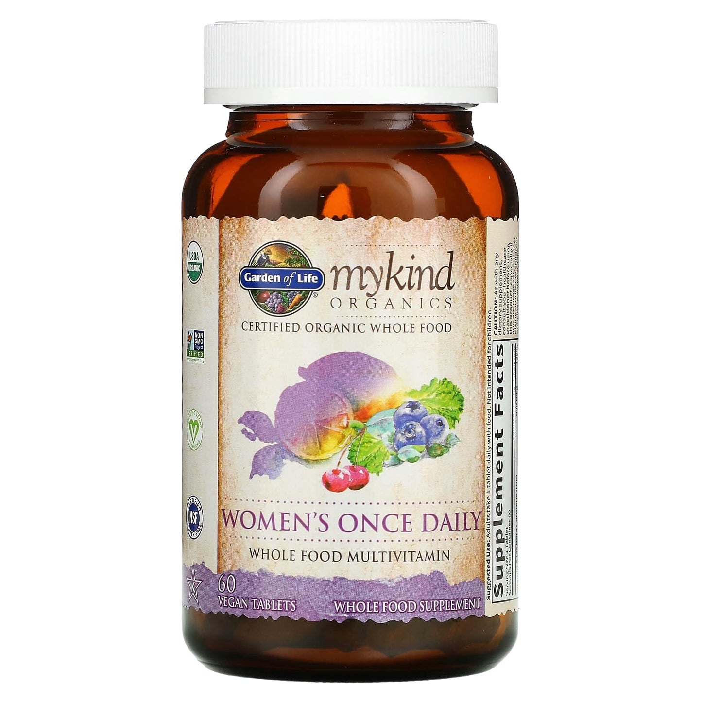 Garden of Life, MyKind Organics, Women's Once Daily, 60 Vegan Tablets