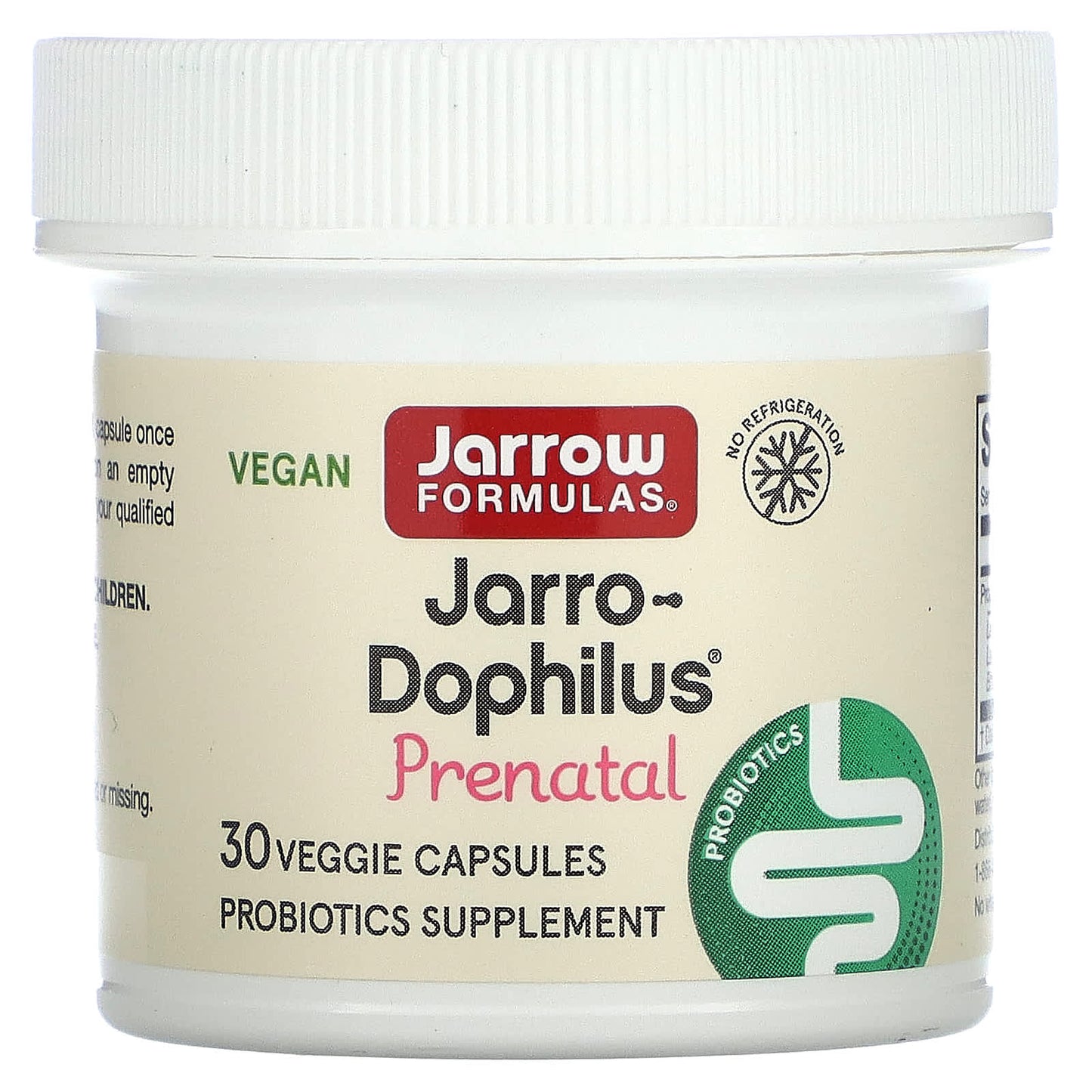 Jarrow Formulas, Vegan Jarro-Dophilus, Prenatal, 6 Billion CFU, 30 Veggie Capsules