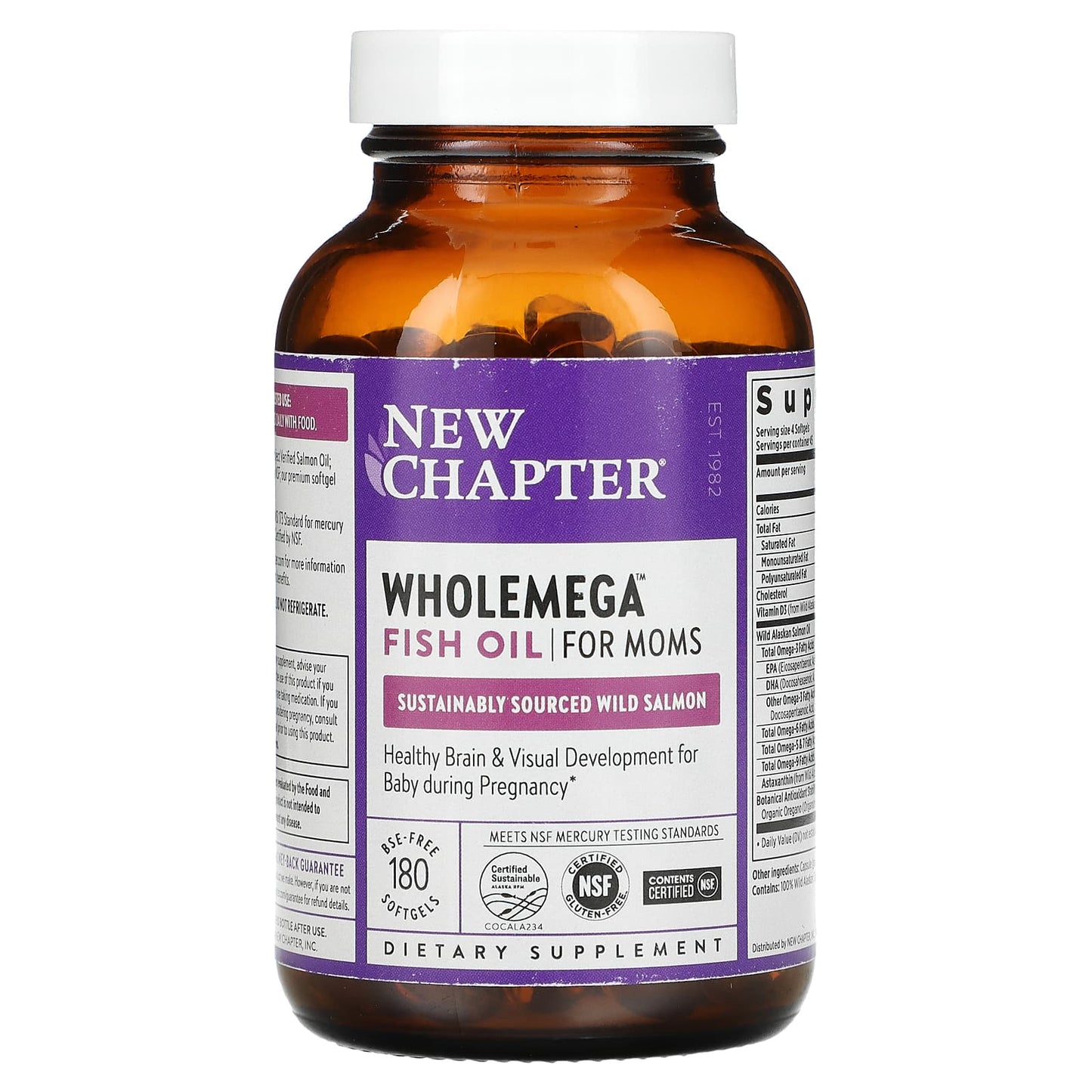 New Chapter, Wholemega Fish Oil for Moms, 180 Softgels